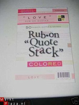 DCWV RUB ON QUOTE STACK love gekleurd - 1