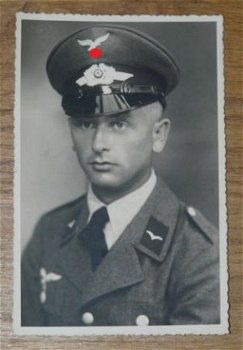 Foto Postkaart / Postkarte, van een Luftwaffe Flieger, Jager (soldaat). - 0
