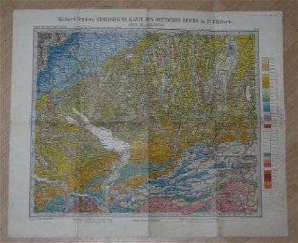 Landkaart / Landkarte, Deutsches Kaiserreich, Richard Lepsius, sect.26: Augsburg, 1893. - 0