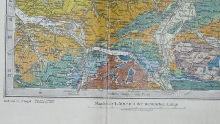 Landkaart / Landkarte, Deutsches Kaiserreich, Richard Lepsius, sect.26: Augsburg, 1893. - 2