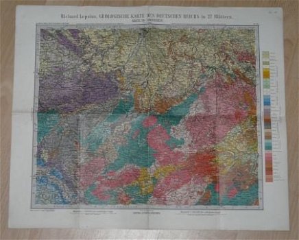 Landkaart / Landkarte, Deutsches Kaiserreich, Richard Lepsius, sect.19: Dresden, 1893. - 0