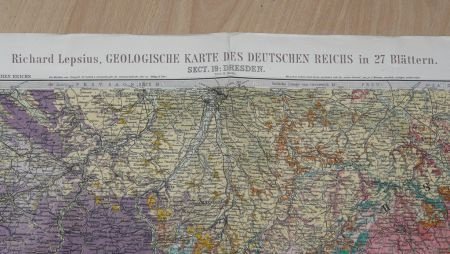 Landkaart / Landkarte, Deutsches Kaiserreich, Richard Lepsius, sect.19: Dresden, 1893. - 1