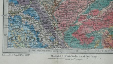 Landkaart / Landkarte, Deutsches Kaiserreich, Richard Lepsius, sect.19: Dresden, 1893. - 2
