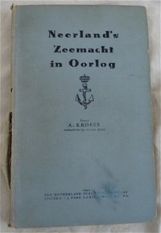 Boek, Neerland's Zeemacht in Oorlog, A. Kroesse, 1944.