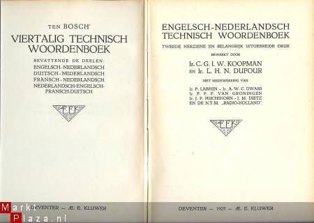 2x Viertalig Technisch Woordenboek van Kluwer - 2