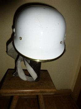 Witte Nederlandse brandweerhelm - 1