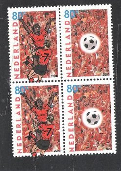 Nederland 2000 voetbal blok van 4 postfris - 1