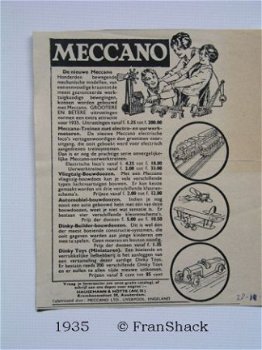 [1935] Meccano, advertentie (2x), Hausemann&H. A’dam - 2