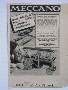 [1940] Meccano, advertentie, Hausemann&H. A’dam - 1