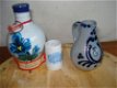 handbeschilderd kruikje met drank en keuls aardewerk kannetj - 1 - Thumbnail