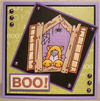 Halloweenkaart 13: BOO - 1