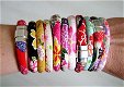 SALE! - Kleurige armbanden van Japans kimono koord. - 2 - Thumbnail