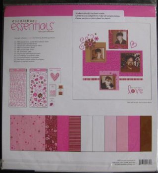 Doodlebug Love Spell Collection papier en hobbypakket. - 2