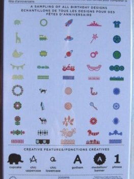 Cricut cartridge Martha Stewart Birthday Cake Art **nieuw** - 5