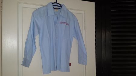 MiniMan Mini Man licht blauw overhemd blouse maat 128 - 2