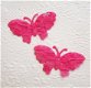 Mooie vlinder van kant ~ 5,5 cm ~ Fuchsia roze - 1 - Thumbnail