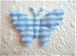 Geruite vlinder ~ 2 cm ~ Blauw - 1 - Thumbnail
