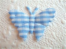 Geruite vlinder ~ 2 cm ~ Blauw