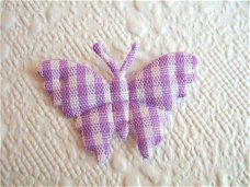 Geruite vlinder ~ 2 cm ~ Lila paars