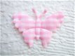 Geruite vlinder ~ 2 cm ~ Roze - 1 - Thumbnail