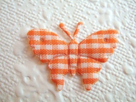 Geruite vlinder ~ 2 cm ~ Oranje - 1