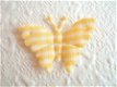 Geruite vlinder ~ 2 cm ~ Geel - 1 - Thumbnail
