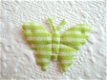 Geruite vlinder ~ 2 cm ~ Groen - 1 - Thumbnail