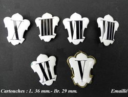 === Cartouches = emaillé = oud === 17960