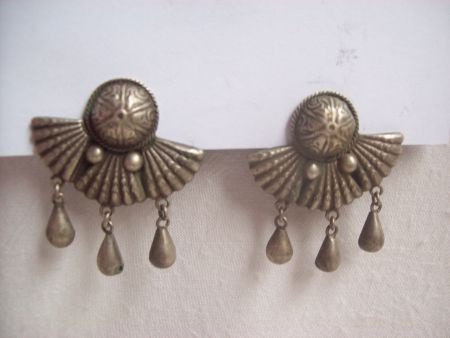 antieke oorbellen oud zilver vintage boho ibiza style - 1