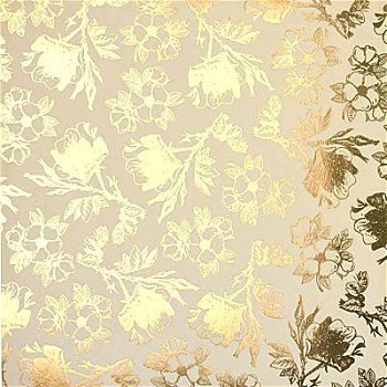 NIEUW metallic papier Coral Couture 23 Gold Flowers van DCWV - 1