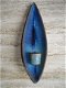 retro keramiek wandkandelaar blauw eglazuurd gemerkt nr 5635 - 1 - Thumbnail