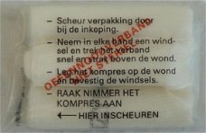 Verband Pakje, Nood, Oefen, 16x10cm, Koninklijke Landmacht, 1989.(Nr.1)