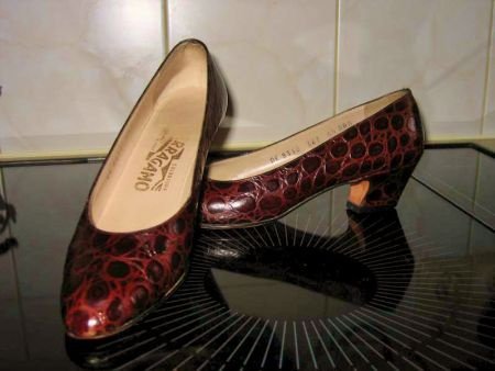 Lederen croco schoenen