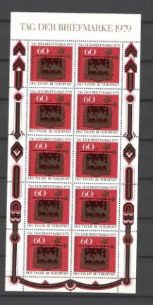 BRD 1979 Tag der Briefmarke vel van 10 postfris