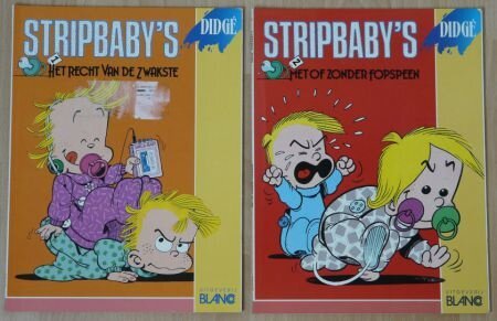 Strip Boeken Reeks, Stripbaby's, Nummer 1 & 2, Blanco, 1989. - 0