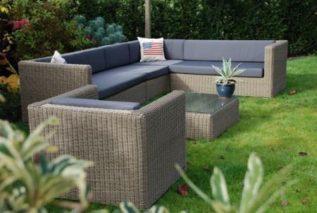 Wicker Loungeset | Arbrini Riet Natuur AANBIEDING €1699,- - 1