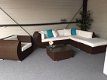 LOUNGESET CURVED BRUIN WICKER TUIN HOEK BANK €1495 - 3 - Thumbnail