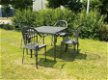 * Zeer mooie tuinset van gietaluminium tafel + 4 stoelen * - 1 - Thumbnail