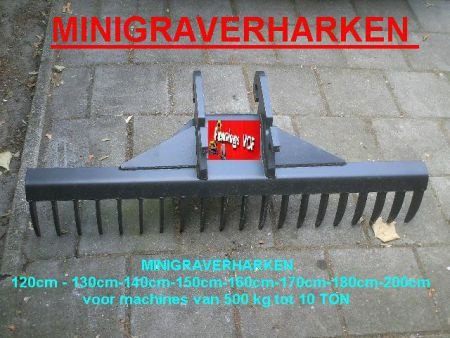 HARK Minigraver ; egalisatiehark ;onkruidhark € 395p/st - 1