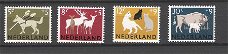 Nederland 1964 Dieren, hond, kat, hert, bison