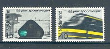 Nederland 1964 Spoorweg-Jubileumzegels postfris