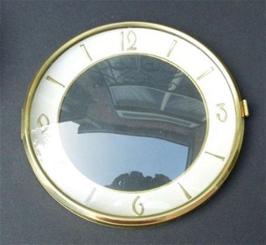 = Pendule deur / wijzerplaat = bol glas = 18281 - 0