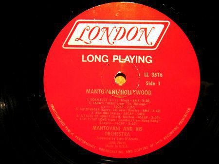 LP Mantovani,1967,Hollywood,USA pers,London LL 3516, nst - 1