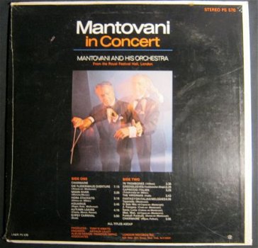 LP Mantovani in concert ,1970,USA pers,London PS578,NIEUW - 1