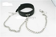 Leather Collar Nipple Clamps