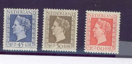 Nederland 1948 NVPH 487/89 Koningin Wilhelmina postfris - 1