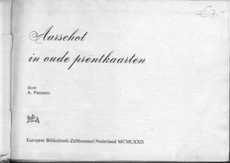 Paessens, A; Aarschot in oude prentkaarten - 1