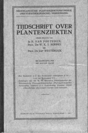 Van Poeteren / Roepke ; Tijdschrift over plantenziekten - nr. 1