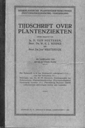 Van Poeteren / Roepke ; Tijdschrift over plantenziekten - nr. 1
