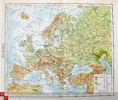 oud landkaartje Europa - 1